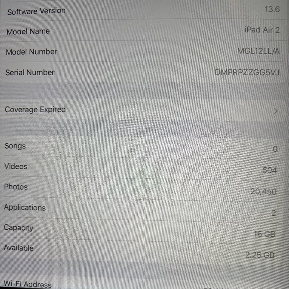 Apple iPad Air 2 16GB Silver 9.7" with Lightning Cable Model A1566 Late 2014 - Picture 2 of 13